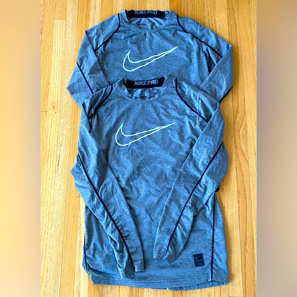 Nike Pro Boys Long-Sleeve Training Tops, Size Large